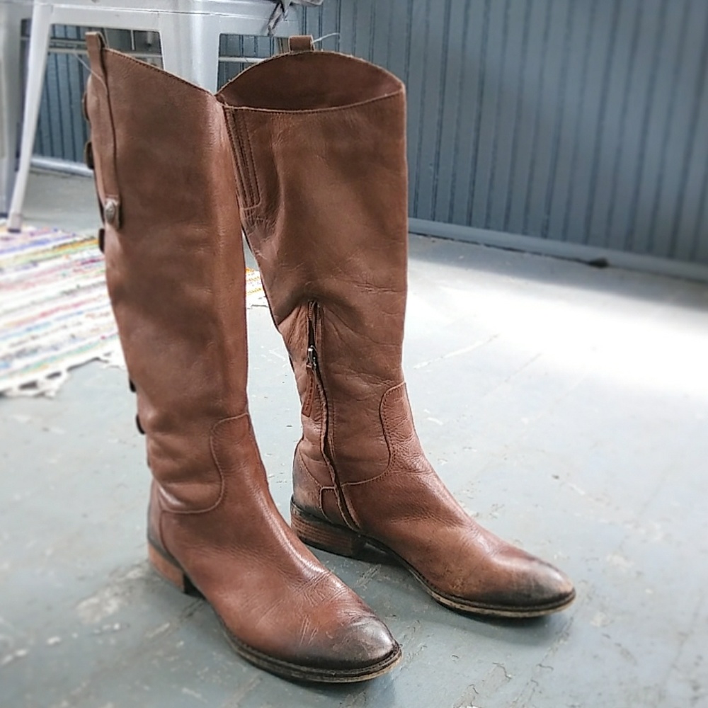 Vintage Style Leather Sam Edelman Boots
